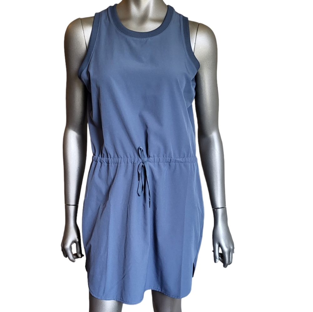 269. Kyodan Outdoor Blue Dress with tie at waist - Size Medium